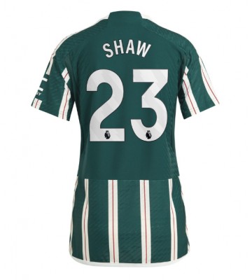 Manchester United Luke Shaw #23 Udebanetrøje Dame 2023-24 Kort ærmer